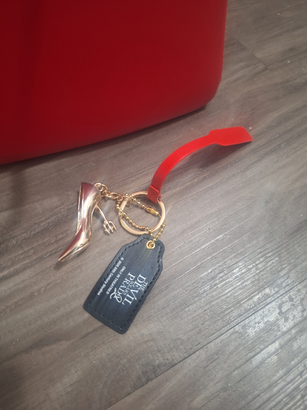 Devil in Prada Red High Heel Keychain And Bag